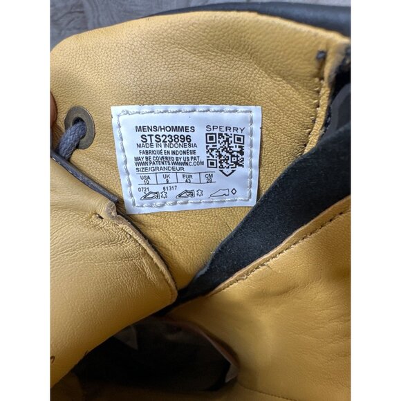 Sperry x John Legend Mens Sz 10 Tall Black Leather Lace-Up Boots w/ Side Zipper - Picture 8 of 11